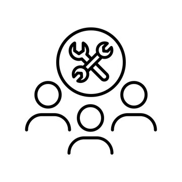 Service station icon vector. Mechanics Illustration sign. Repairmen symbol. Workshop logo.
