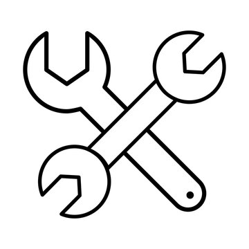 Adobe IlluWrenches icon vector. Service station Illustration sign. Workshop symbol. Repair work logo.