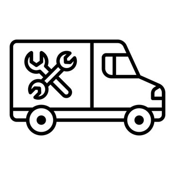On site repair icon vector. In home repair Illustration sign. On call repair symbol. Workshop logo.
