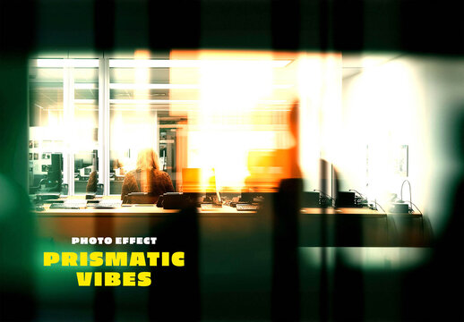 Vintage Prismatic Photo Effect &ndash; Light Leak for Album Cover & Social Media (PSD)