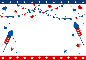 Obraz premium USA Patriotic Stars Layers Excitement Modern Motion Abstract Background. America USA Patriotic Holiday Star Message Sale Background