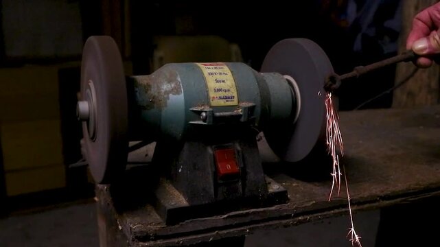 grinder or mechanical file in the workshop
