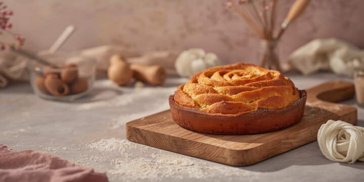 Eastern European babka cake with swirls of sweet dough
