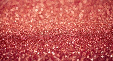 Obraz premium Festive glitter background with rose gold and red hues for holiday and wedding card designs