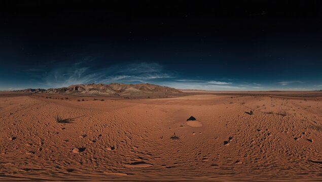 HDR panoramic equirectangular projection of Phobos natural setting