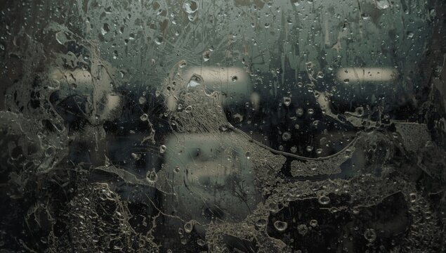 Dust and grime on mirror and glass window creating a textured grunge surface