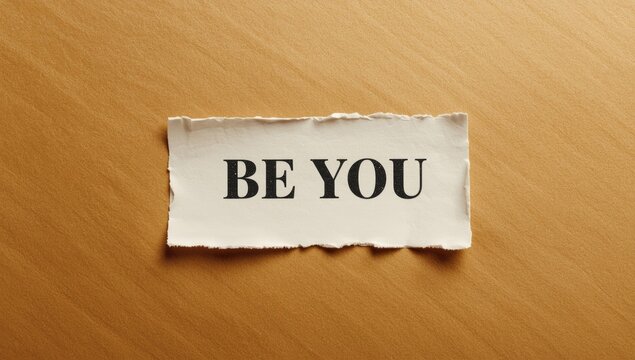 Copy space background featuring torn paper revealing be here, be you, belong phrases for business inclusion concepts