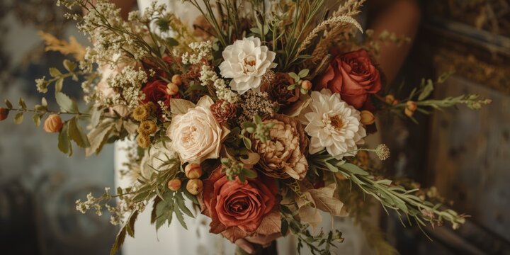 Exquisite artisan wedding decorations featuring detailed small flowers