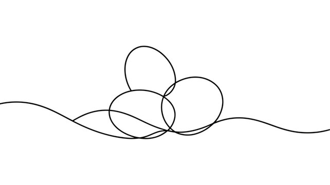 Three interconnected abstract circles and wavy lines design