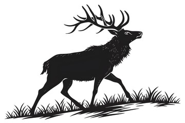 deer silhouette vector © sumera