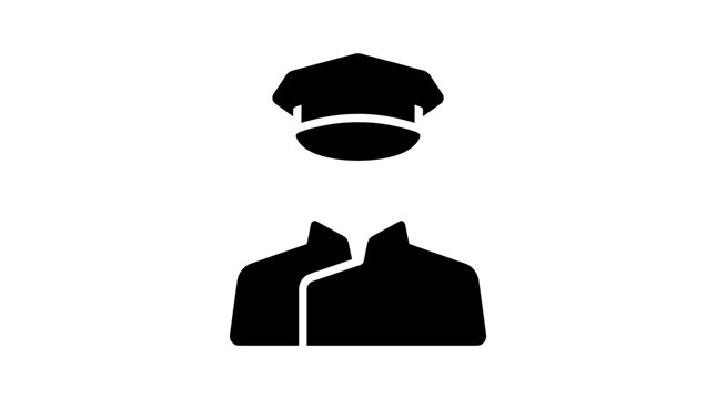 Silhouette of a Graduate with Academic Dress and Graduation Cap.