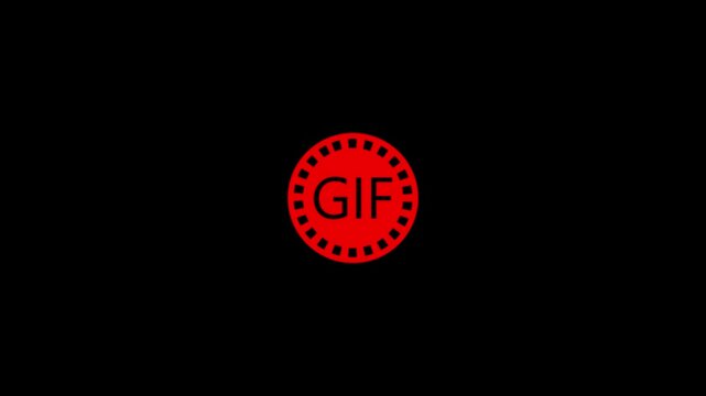 GIF sticker logo icon animation, gif circle, gif icon, 4k