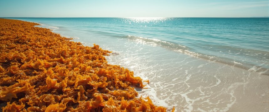 Ecological consequences of sargassum seaweed covering shoreline beaches