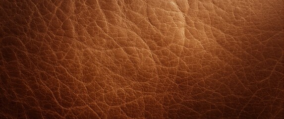 Fototapeta premium Close up of grain leather surface texture featuring gentle shadow and copy space