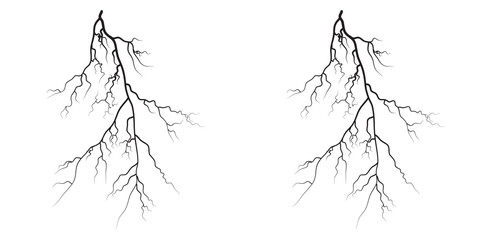 Fototapeta premium Main lightning form Heavy neon glowing, as powerful weather.