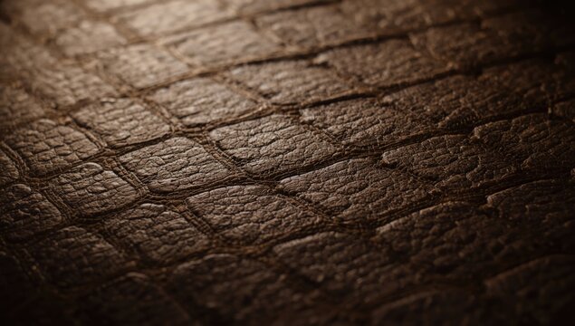 Crocodile skin grain background featuring intricate hide detail and smooth lighting