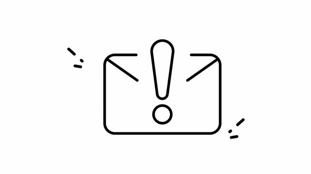 Email envelope icon for urgent notifications, alerts, and important messages, suitable for web design, digital projects, and business communications.