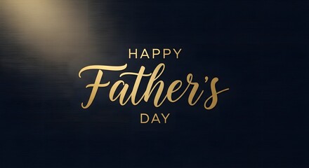 Obraz premium Happy father's day elegant typography with gold foil effect