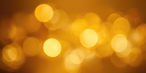 Fototapeta premium Golden warm bokeh bubbles in soft focus for creative abstract background scenes