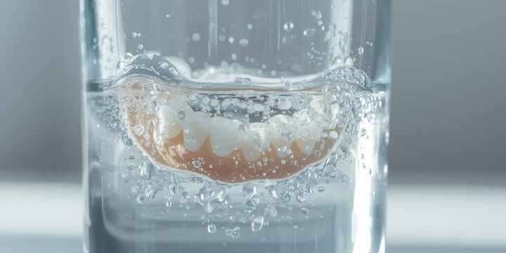 Detailed approach to cleaning complete dentures in water for optimal hygiene