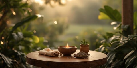 Fototapeta premium Health preservation essentials for panchakarma therapy rituals