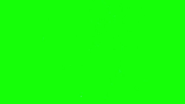 Bright electric lightning bolts striking with intense energy and powerful flashes isolated against a vibrant green screen compositing background