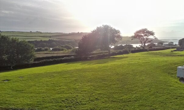 Sunlit Green Landscape at Ulster University in Coleraine Northern Ireland
