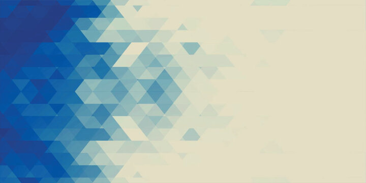 Abstract geometric background with blue low poly triangle pattern
