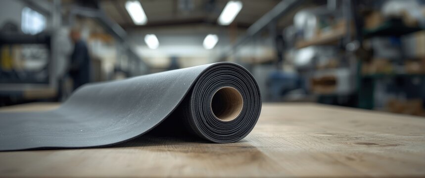 Flexible neoprene roll used in production of wetsuits and drying in textile sector