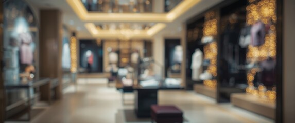 Obraz premium Defocused store layout showcasing decorative bokeh in professional surroundings