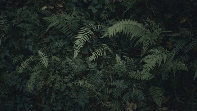 Extensive plant species grouping under vascular pteridophyte types including ferns