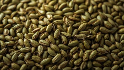 Obraz premium Close up shot of unprocessed green cardamom seeds pile