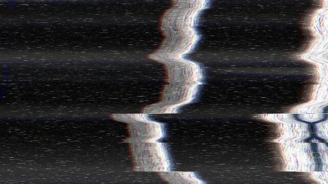 Analog glitch noise texture transition for screen video editing
