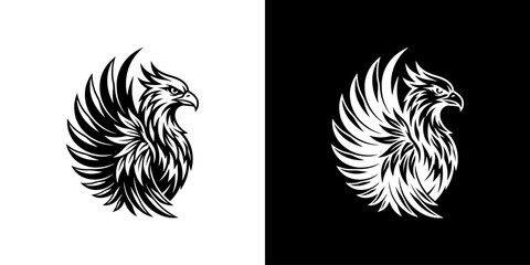 Obraz premium Striking Phoenix Illustration - A Symbol of Rebirth and Power.