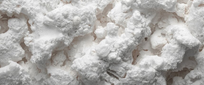 Close up of crumbling styrofoam background texture