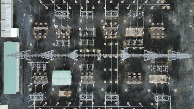 Electrical substation providing power and energy to the grid