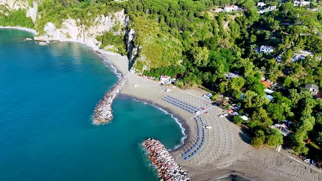 The coast near the city of Palinuro, Campania, Italy