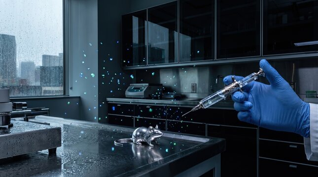 Rodent Contamination Hazard, Laboratory Hazard with Syringe and Mouse Model