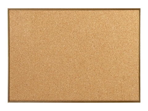 Blank Cork Bulletin Board With Wooden Frame for Office Message Display and Notice Board Mockup Png Background