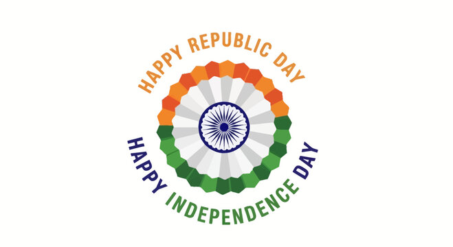 Indian Republic and Independence Day Celebration Graphic