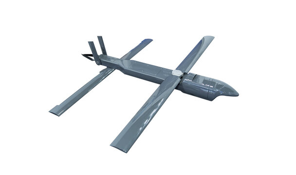 Military missiles and drones isolated. Ballistic rockets with warhead unmanned army aircraft for intelligence, attack and air defense, loitering weapon,Drones Attack.