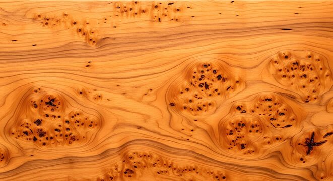 Burl wood texture with knots and grain patterns