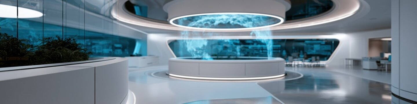 future training environment, cutting-edge workplace with real-time employee training via holographic simulations, ar interfaces, virtual collaboration, and immersive tech realism