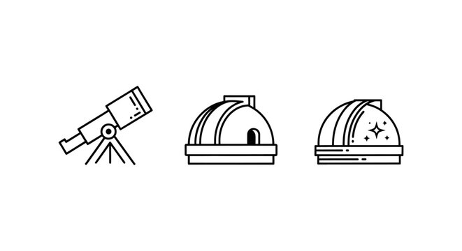 Simple line art of windmill and bridges illustrations.