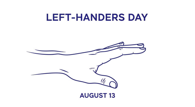 International Left-Handers Day Conceptual Illustration
