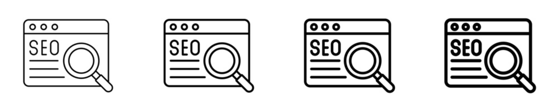 Seo Optimization Icon Set Different Style Collection