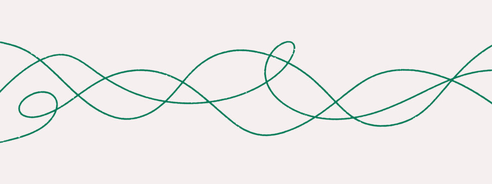 Doodle squiggle line and brush stroke crayon with curve sketch pencil. Charcoal chalk graphic and curvy spiral abstract with wavy banner background. Cable doodle drawn and border brush chaotic.