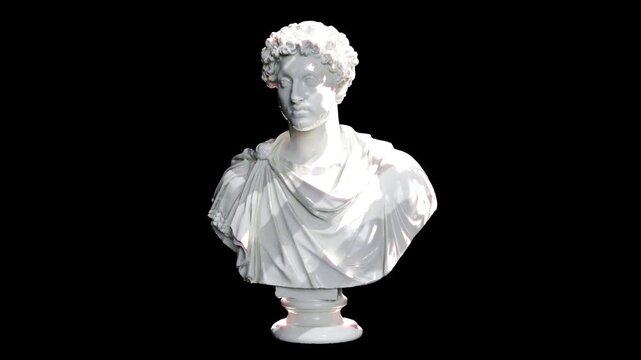 Bust of Portrait of a young Marcus Aurelius Cinematic Render
