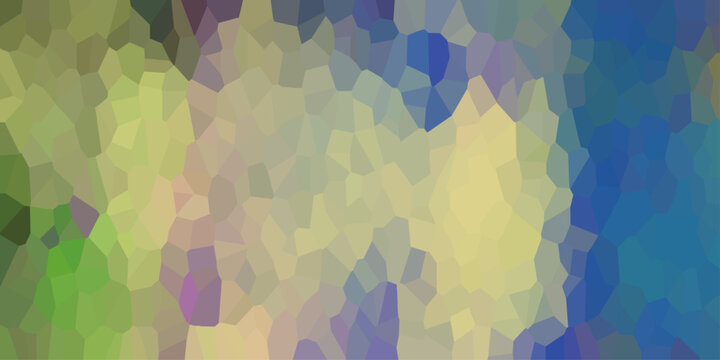 Abstract geometric pattern with green yellow blue and purple polygonal shapes vector