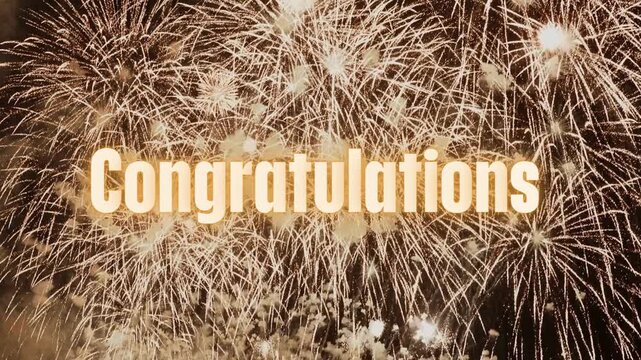 Cinematic Congratulations Fireworks Celebration Video Background